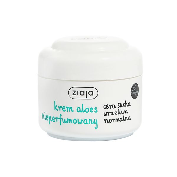 Ziaja Aloesowa, aloesowy nawilżający krem do twarzy nieperfumowany, cera normalna, wrażliwa i sucha, 50ml zdjęcie 1