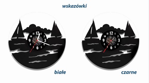 Zegar ścienny z płyty winylowej Żaglówki 40.1 na Arena.pl
