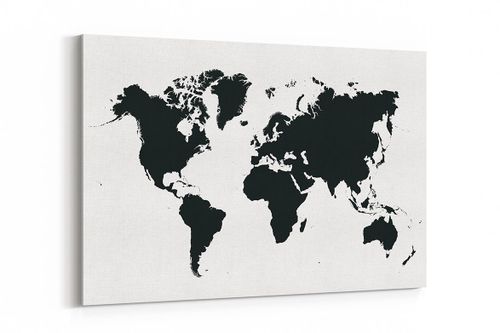 OBRAZ NA PŁÓTNIE CANVAS DO SALONU MAPA ŚWIATA 100X70 CM na Arena.pl