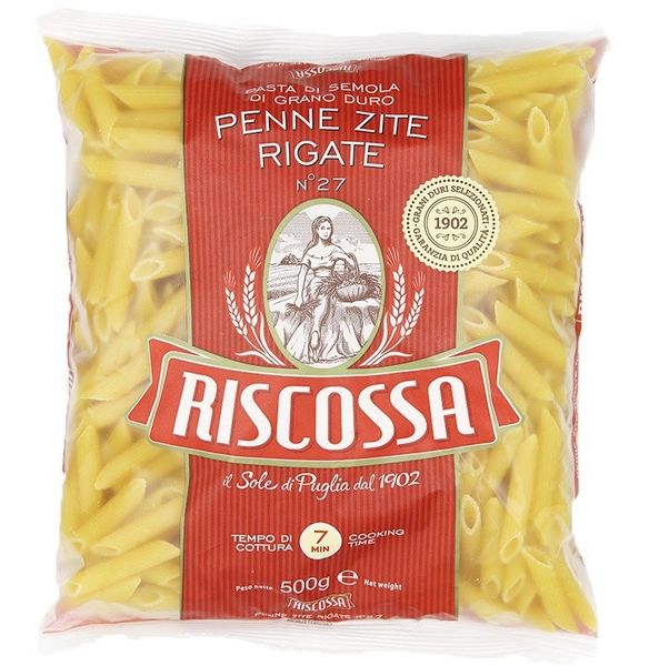PASTIFICIO RISCOSSA Makaron Penne Zite Rigate rurki skośnie cięte prążkowane 500 g zdjęcie 1