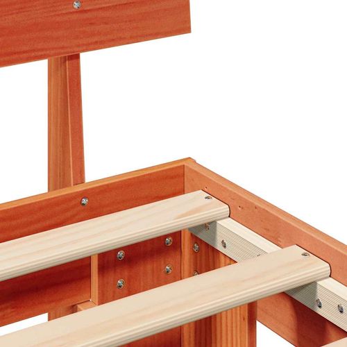 Ramka łóżka Woskowy brąz 160 x 200 cm Lite drewno sosnowe na Arena.pl