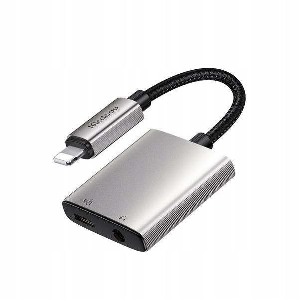 mcdodo przejściówka adapter lightning mini jack 3,5mm kabel do iphone zdjęcie 8