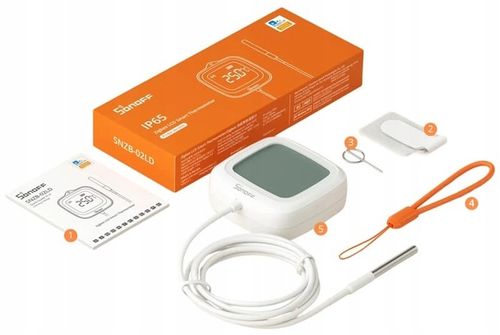 Sonoff SNZB-02LD Termometr Zigbee z sondą 1.5m IP65 wyświetlacz LCD na Arena.pl