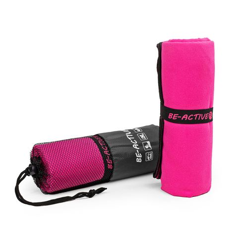 Ręcznik Szybkoschnący Z Mikrofibry 130X80 Różowo-Czarny na Arena.pl