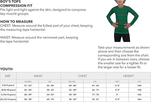Koszulka Termiczna dla Chłopców Długi Rękaw Kompresyjna Zielona 6 8 Lat S na Arena.pl