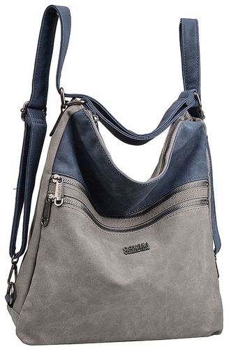 COVERI TOREBKA damska WOREK PLECAK A4 kieszonki 2 W 1 niebieski SZARY na Arena.pl