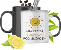 Kubek Magiczny Dla Szefowej Zmieniający Kolor Z Nadrukiem Ze Zdjęciem