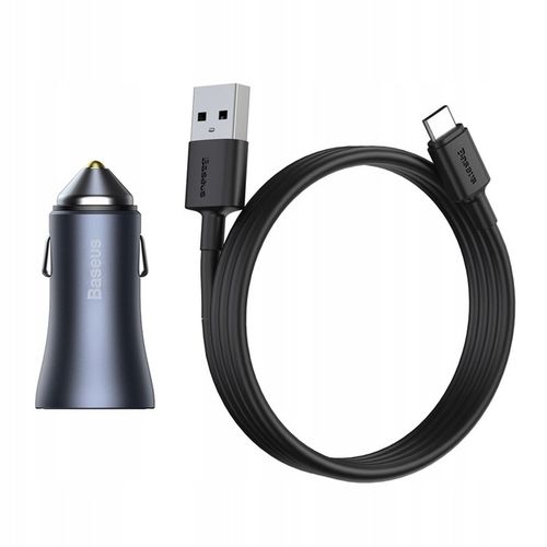 BASEUS SZYBKA ŁADOWARKA SAMOCHODOWA DO TELEFONU 40W 5A USB QC 4.0 KABEL na Arena.pl
