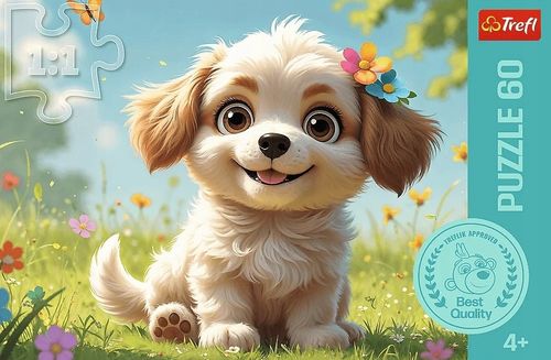 Puzzle 60 elementów Szczeniaczkiem być! 17408 Trefl Piesek na Arena.pl