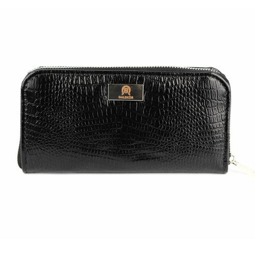 P-02 Portfel skórzany Korona - czarny C m L KEMER na Arena.pl