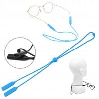 Silikonowy pasek Gumka do okularów sznureczek z regulacją - Błękitny