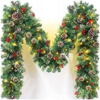 GIRLANDA LED ŚWIĄTECZNA CHOINKOWA Z LAMPKAMI NA SCHODY DRZWI ŁAŃCUCH 2,7m