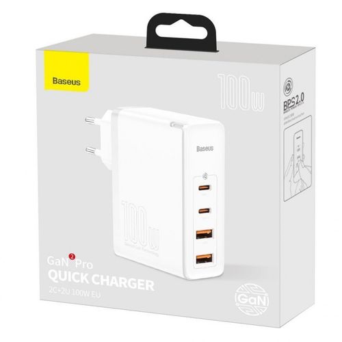 Ladowarka Baseus GaN2 Pro Quick Charger 2C+2U 100W EU White na Arena.pl