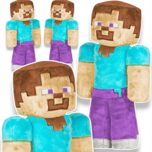 PLUSZOWA MASKOTKA MINECRAFT STEVE DIAMENTOWY 22CM MIĘKKA PRZYTULANKA Z GRY na Arena.pl
