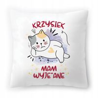 Poduszka Dla Krzyśka Na Urodziny Ze Zdjęciem Na Prezent Biała 40X40 Cm