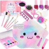 ZESTAW KOSMETYKÓW DO MAKIJAŻU I STYLIZACJI PAZNOKCI TOREBKA CIENIE SZMINKA