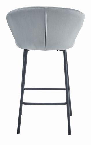 Hoker GATTA - aksamit srebrno-szary / nogi czarne x 4 na Arena.pl