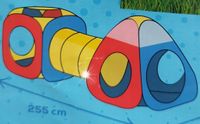 ELEFUN Namiot dziecięcy z tunelem kolorowy 255 cm ogród domek dla dzieci