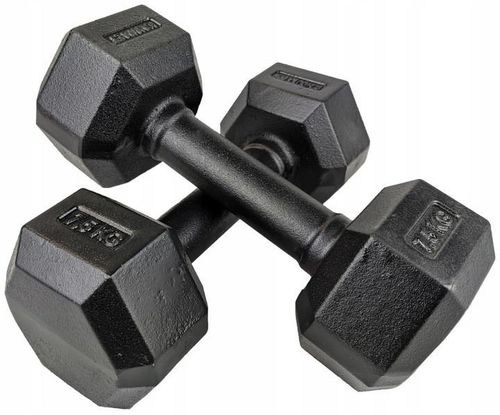 ŻELIWNA HANTLA HEXAGONALNA HEX 2x7,5 KG ZESTAW na Arena.pl