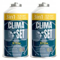 ClimaSet 2x 3w1 R134a gaz do klimatyzacji z olejem i uszczelniaczem 700g