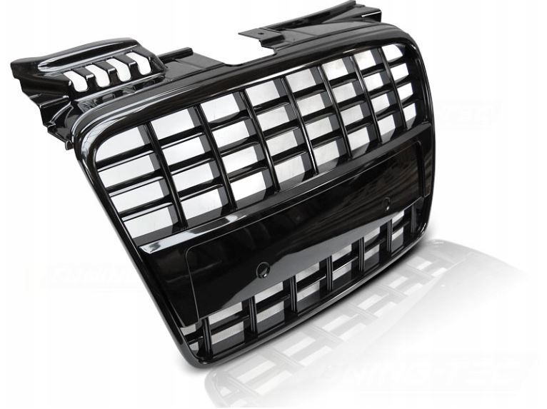GRILL ATRAPA DO Audi A4 B7 OD 2004 DO 2008 Roku CZARNY POŁYSK zdjęcie 2