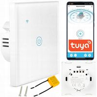 DOTYKOWY WŁĄCZNIK ŚWIATŁA SZKLANY FI60 LED BIAŁY WiFi Tuya SMART HOME