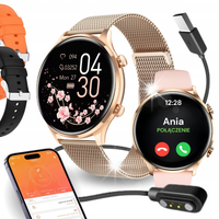 SMARTWATCH DAMSKI ZEGAREK WODOODPORNY PL MENU ROZMOWY SMART WATCH + 4 PASKI