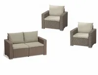 ALLIBERT Zestaw mebli CALIFORNIA Sofa + 2xFotele