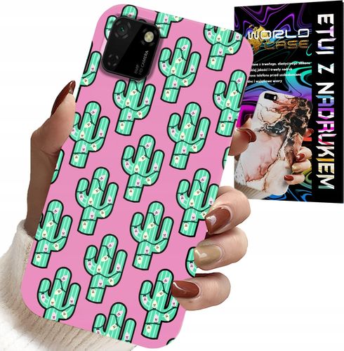 ETUI DO HUAWEI Y5P - KAKTUSY, KAKTUS NA RÓŻOWYM TLE + FOLIA na Arena.pl
