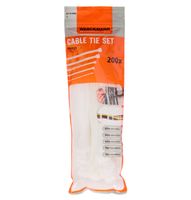 Opaski zaciskowe trytytki mix białe 200 szt Werckmann