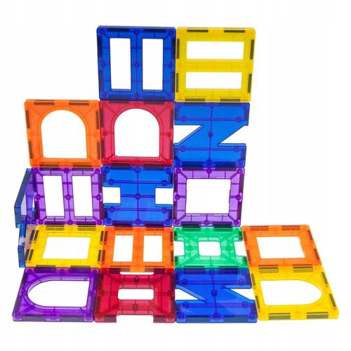 Klocki magnetyczne konstrukcyjne budowlane edukacyjne dla dzieci 42 el na Arena.pl