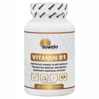 Witamina B1 100 mg (Tiamina) 120 Tabletek – Energia, Nerwy – Sowelo