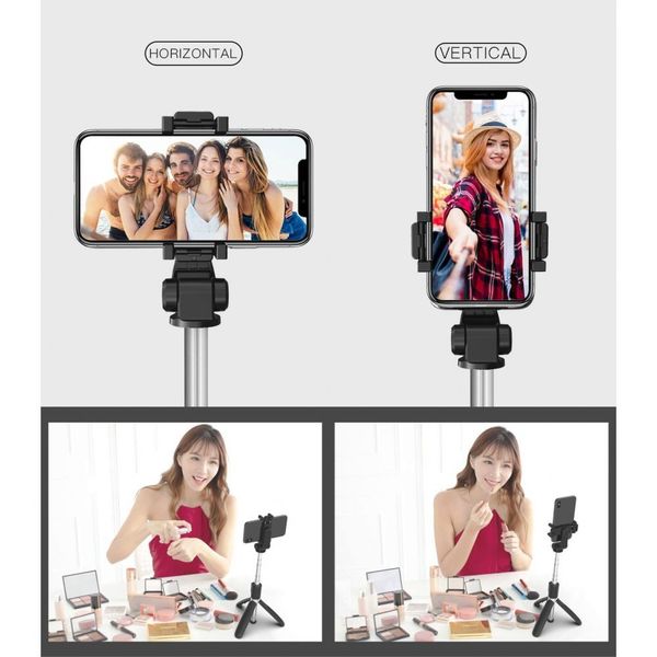tech-protect l01s bluetooth selfie stick tripod black zdjęcie 13