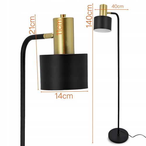 Lampa Stojąca Podłogowa LED Lampka Do Czytania Nocna 1X E27 Włącznik na Arena.pl