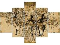 70 100CM OBRAZ 5 ELEM MUZYKANCI DRUK PŁÓTNO