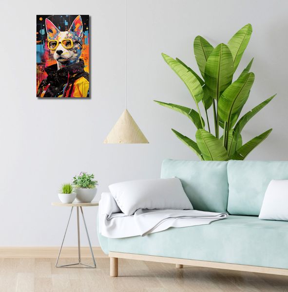 Obraz 30x50cm Kot w Miejskim Stylu zdjęcie 2