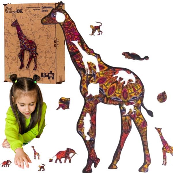 Puzzle Drewniane Eco Żyrafa A3 Puza3-00732 zdjęcie 1