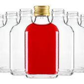 100x BUTELKA PIERSIÓWKA 100 ml z zakrętką NA SOK, NALEWKI, WESELE