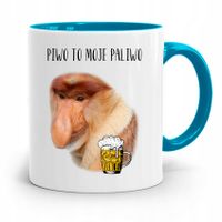 Kubek Błękitny Nosacz Janusz Piwo To Moje Paliwo Z Nadrukiem Ze Zdjęciem