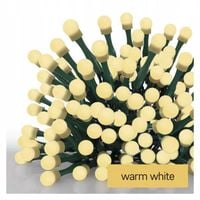 Lampki choinkowe kulki 200 LED 20m ciepła biel timer IP44 zielony przewód