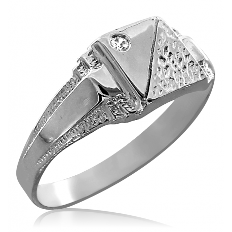 SREBRNY SYGNET Z CYRKONIĄ PRÓBA SREBRA 925 GRAWER GRATIS na Arena.pl