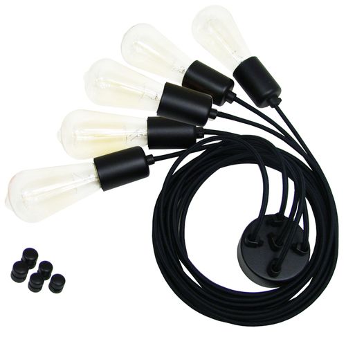 LAMPA WISZĄCA PAJĄK 5 CZARNA PP na Arena.pl