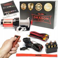 WYCIĄGARKA 2000 lbs 12V ELEKTRYCZNA WCIĄGARKA linowa do pługa quada mała