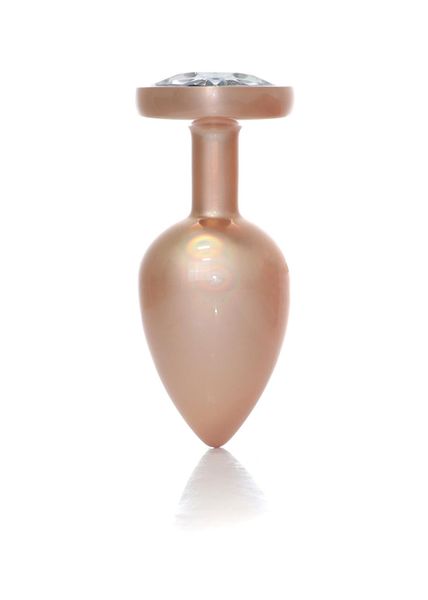 Plug-Jewellery Pearl Gold Heart PLUG- Clear L zdjęcie 5