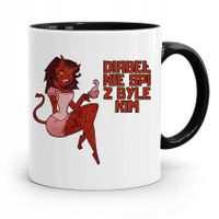 Kubek Czarny Dla Chłopaka Diabeł Nie Śpi Z Nadrukiem Ze Zdjęciem