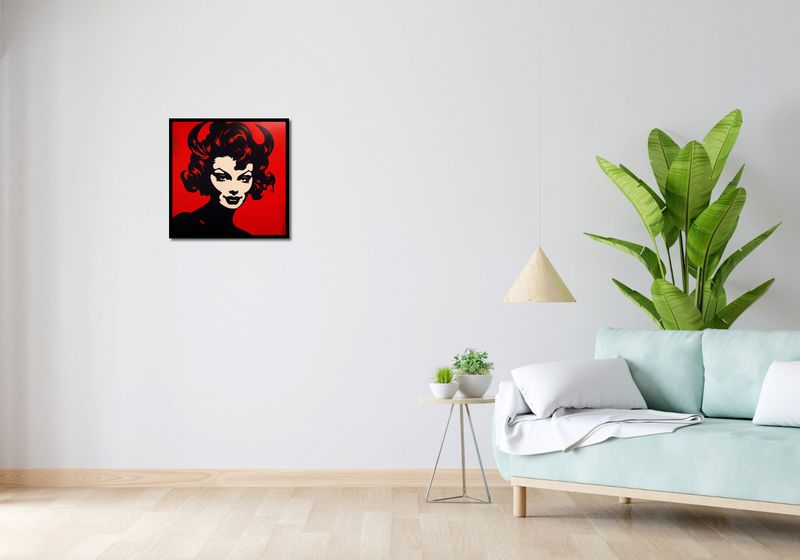 Plakat 50x50cm Czerwona Diablica zdjęcie 4