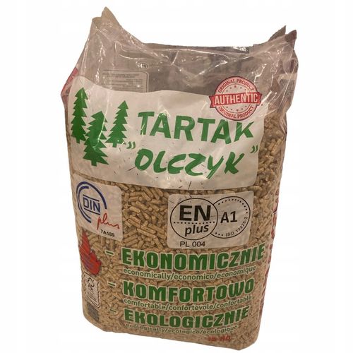 PELLET DRZEWNY PELET DREWNIANY OLCZYK Opał zimowy A1 ENplus - Paleta 975 KG na Arena.pl