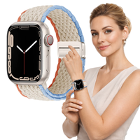 Pasek pleciony do Apple Watch 38mm 40mm 41mm opaska L bransoleta kolorowy