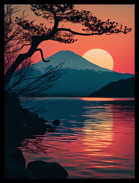 Plakat 30x40cm Góra Wieczorem zdjęcie 2