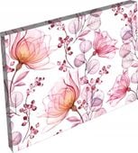 duży OBRAZ do sypialni salonu malownicze KWIATY 3D